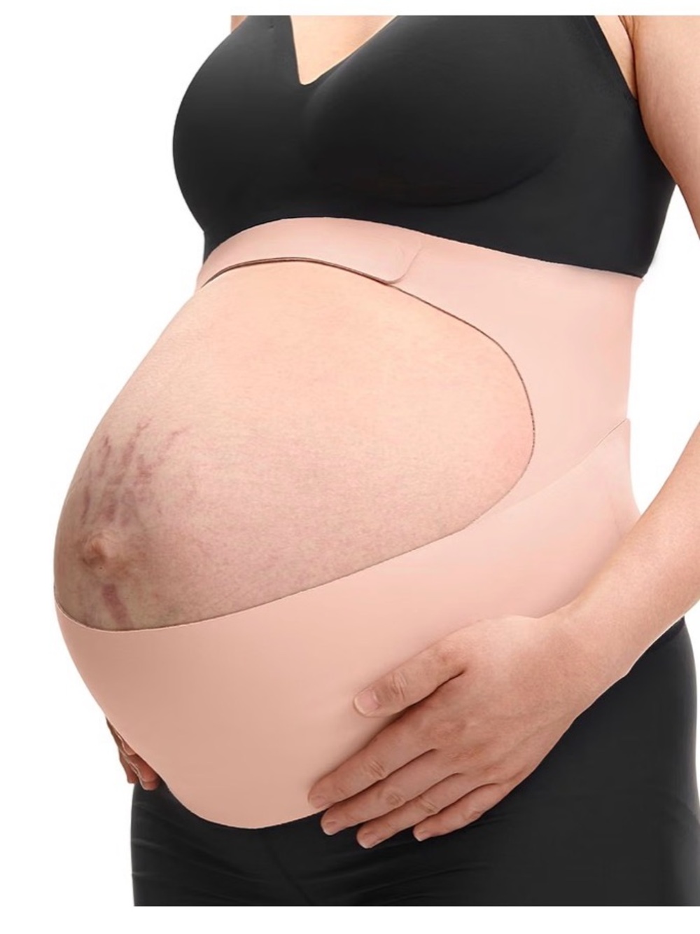 Supportive Nude Maternity Belly Band for Pregnancy Comfort